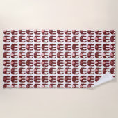 Elephant Pattern Pink Strandtuch (Vorderseite)