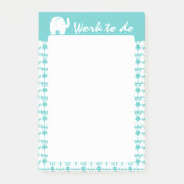 Elephant Pattern Post-it Klebezettel (Vorderseite)