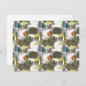 Elephant Pattern Postkarte (Vorne/Hinten)