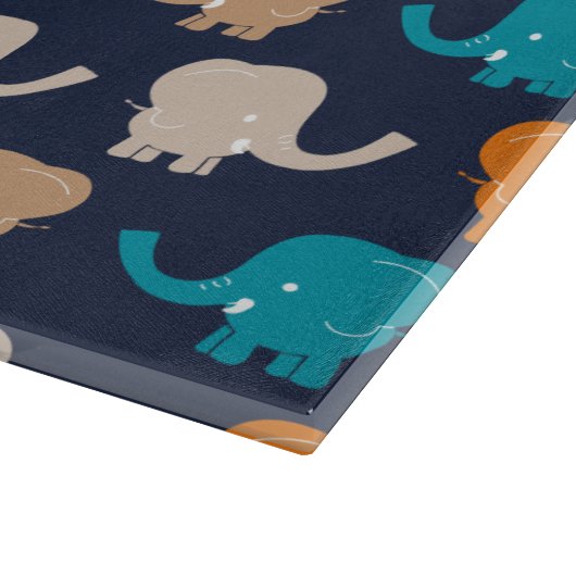 Elephant Pattern Schneidebrett (Ecke)