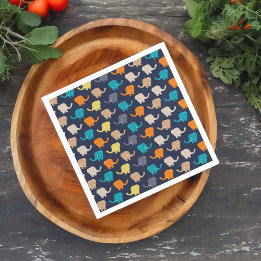 Elephant Pattern Serviette