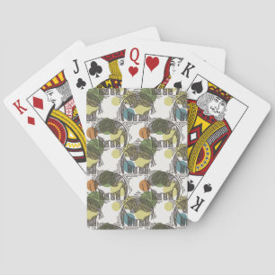 Elephant Pattern Spielkarten