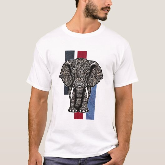 Elephant Pattern T-Shirt (Vorderseite)