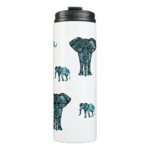 Elephant Pattern Thermosbecher