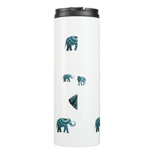 Elephant Pattern Thermosbecher (Rückseite)