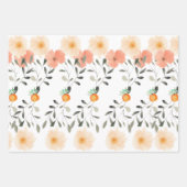 Elephant Peach Fuzz Babydusche Niedlich Girly Flor Geschenkpapier Set (Vorderseite 3)