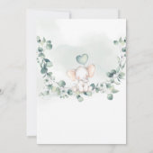 Elephant Peanut Baby Shower Einladung (Rückseite)