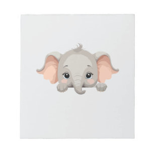 Elephant Peeking Niedlich Adorable Funny Animal Jo Notizblock
