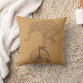 Elephant Penny Farthing Bicycle Balance Kissen