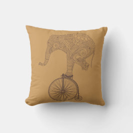 Elephant Penny Farthing Bicycle Balance Kissen