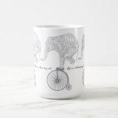 Elephant Penny Farthing Bicycle Balance Tasse (Mittel)