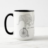 Elephant Penny Farthing Bicycle Balance Tasse (Links)