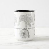 Elephant Penny Farthing Bicycle Balance Tasse (Zentrum)