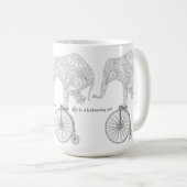 Elephant Penny Farthing Bicycle Balance Tasse (VorderseiteRechts)