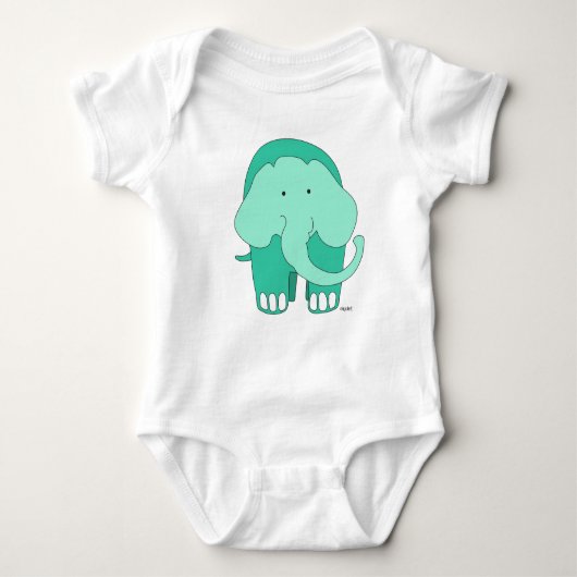 Elephant Personalisiert Baby Strampler (Vorderseite)