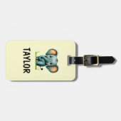 Elephant Personalisiert-farbiger Beutel Gepäckanhänger (Vorderseite horizontal)