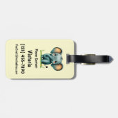 Elephant Personalisiert-farbiger Beutel Gepäckanhänger (Rückseite horizontal)
