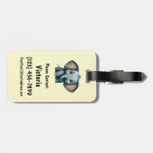 Elephant Personalisiert-farbiger Beutel Gepäckanhänger (Rückseite horizontal)