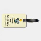 Elephant Personalisiert-farbiger Beutel Gepäckanhänger (Rückseite horizontal)
