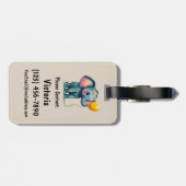 Elephant Personalisiert-farbiger Beutel Gepäckanhänger (Rückseite horizontal)