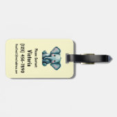 Elephant Personalisiert-farbiger Beutel Gepäckanhänger (Rückseite horizontal)