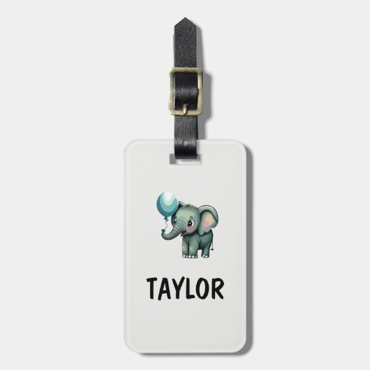 Elephant Personalisiert-farbiger Beutel Gepäckanhänger (Vorderseite vertikal)