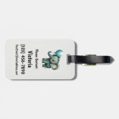 Elephant Personalisiert-farbiger Beutel Gepäckanhänger (Rückseite horizontal)