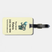 Elephant Personalisiert-farbiger Beutel Gepäckanhänger (Rückseite horizontal)
