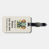 Elephant Personalisiert-farbiger Beutel Gepäckanhänger (Rückseite horizontal)