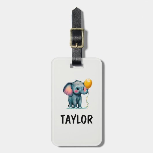 Elephant Personalisiert-farbiger Beutel Gepäckanhänger (Vorderseite vertikal)