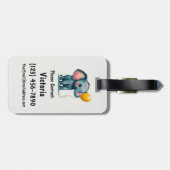 Elephant Personalisiert-farbiger Beutel Gepäckanhänger (Rückseite horizontal)