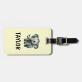Elephant Personalisiert-farbiger Beutel Gepäckanhänger (Vorderseite horizontal)