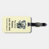 Elephant Personalisiert-farbiger Beutel Gepäckanhänger (Rückseite horizontal)