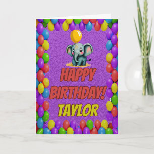 Elephant Personalisiert Fun Gruß Geburtstag Karte