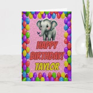 Elephant Personalisiert Fun Gruß Geburtstag Karte