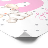 Elephant Personalisiert Name Kinderzimmer Girl Bab Poster (Ecke)