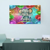 Elephant Personalisierter Charakter Geburtstagsban Banner (Messeveranstaltung)