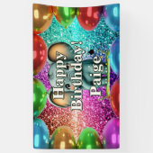 Elephant Personalisierter Charakter Geburtstagsban Banner (Vertikal)