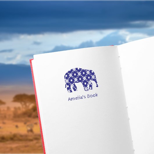 Elephant Personalisiertes Buchzeichen Selbstfarbig Permastempel