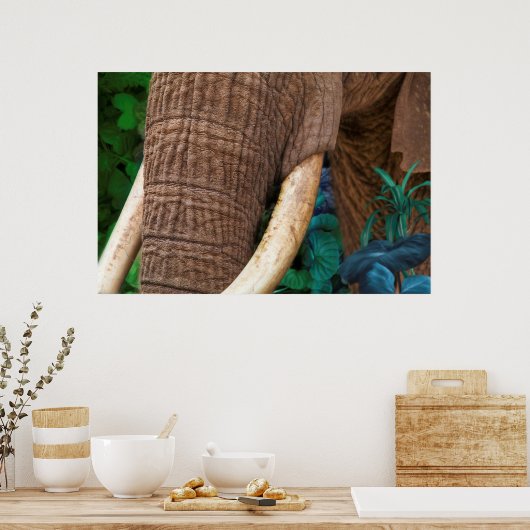 Elephant pfeife meinen Garten Poster (Küche)