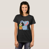 Elephant Pflanze Topf Blume T-Shirt (Vorne ganz)