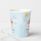 Elephant Pilot Geburtstagsparty Papier Cup Pappbecher (Links)