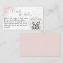 Elephant Pink Blume Boho Baby Showbook