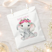 Elephant pink girl baby shower favor geschenktütchen (Ausgeschnitten)