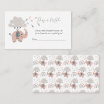 Elephant Pink Niedlich Girl's Diaper Raffle