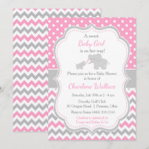 Elephant Pink und Gray Baby Dusche