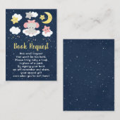 Elephant Pink und Navy Baby Shower Buchanfrage Begleitkarte (Vorne/Hinten)