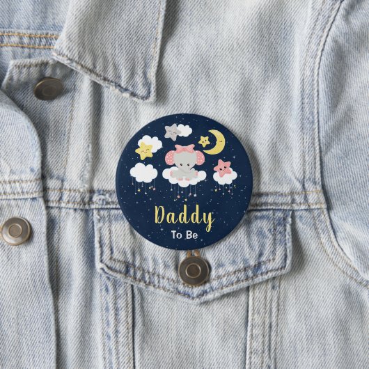 Elephant Pink und Navy Daddy zu sein Button (Beispiel)