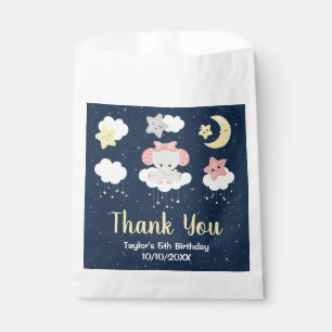 Elephant Pink und Navy Geburtstagsparty Danke Geschenktütchen
