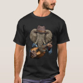 Elephant Playing Acoustic Gitarre Player Wildlife  T-Shirt (Vorderseite)